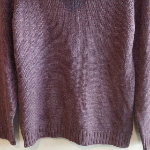Luigi Baldo Made in Italy Purple Merino & Alpaca Wool Blend Sweater - Picture 6 of 9